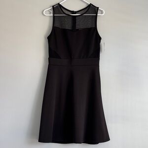 Elegant Black Sleeveless Mini Dress Size 10